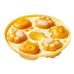 乐扣乐扣宝宝辅食模具婴儿蒸糕模具硅胶猫爪可蒸发糕工具儿童米糕定型磨具