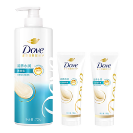 多芬（Dove）滋养水润氨基酸洗发水700g+护发素195gx2 洗发露干枯毛躁易打结