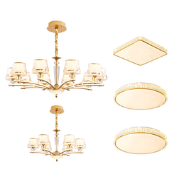 20點(diǎn)開(kāi)始：NVC Lighting 雷士照明 智能莫妮卡吊燈10+6頭 套餐【三室兩廳】