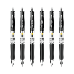晨光(M&amp;G)文具K35 按动中性笔学生0.7黑笔签字笔商务子弹头考试专用水笔高颜值办公用品 黑色 12支/盒