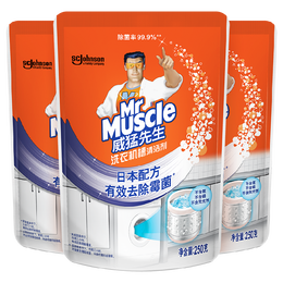 Mr Muscle 威猛先生 洗衣機槽清潔劑 250g*3包 滾筒洗衣機清洗劑 除霉菌 去除異味