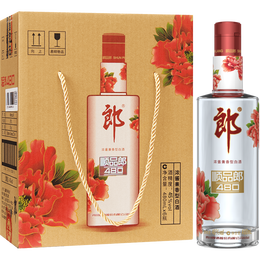 郎酒 顺品郎红顺480 45度兼香型光瓶白酒 480mL 6瓶 手提版