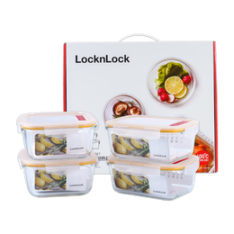 LOCK&LOCK 樂扣樂扣 LLG429S003 保鮮盒套裝 4件套