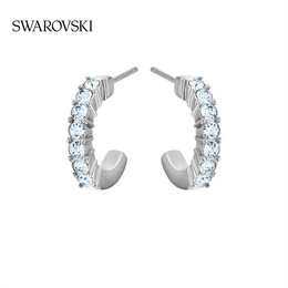 SWAROVSKI 施華洛世奇 MINI HOOP系列 女士時(shí)尚耳環(huán) 白金色 5073036