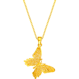 CHOW TAI SENG 周大生 G0GC0002 蝴蝶足金吊墜 1.62g