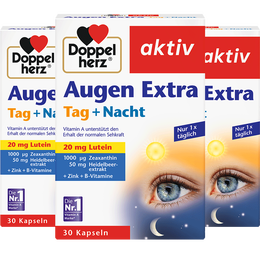 Doppelherz 雙心 藍(lán)莓葉黃素升級越橘30粒*3盒