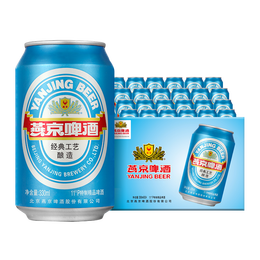 YANJING BEER 燕京啤酒 11度國(guó)航藍(lán)聽330ml*24聽 整箱 生產(chǎn)新日期