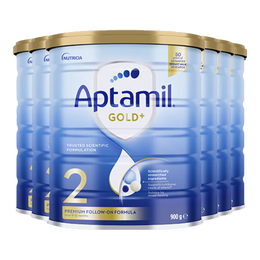 Aptamil 愛他美 金裝版嬰幼兒配方奶粉澳洲新西蘭原裝進(jìn)口 2段6罐 26年3月