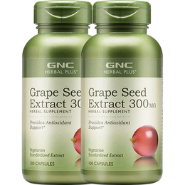 GNC 健安喜 葡萄籽精華膠囊300mg100粒 2瓶裝