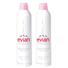 evian 依云 礦泉水噴霧300ml*2敏感肌補(bǔ)水保濕爽膚水定妝補(bǔ)水 護(hù)膚男士女士