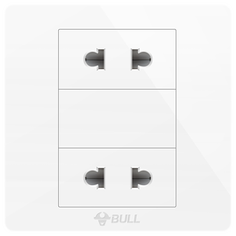 公牛（BULL） 开关面板装饰插座两插四孔插座二二插8两个两插【四孔10A】G07白