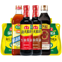海天 醬油 鮮味生抽750ml*2+上等蠔油260g*2+精制料酒800ml+白醋450ml