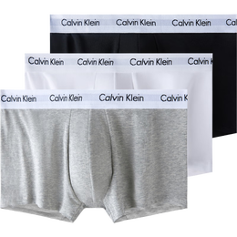 卡爾文·克萊 Calvin Klein 男士平角內(nèi)褲套裝 U2664G-998 3條裝(黑色+白色+灰色) L