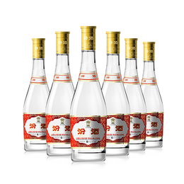 汾酒玻瓶玻汾 清香型白酒 口粮酒 高度白酒整箱装 53度 475mL 12瓶 黄盖玻汾整箱装