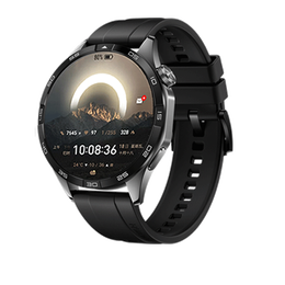 华为（HUAWEI）【咨询享优惠】华为手表watch gt4运动智能两周续航蓝牙通话防水男女电话血氧监测AX智能5pro 46MM曜石黑(黑色氟橡胶表带)