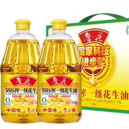 鲁花5S压榨一级花生油1.8L*2礼盒鲁花花生油家用食用油新日期工厂直发