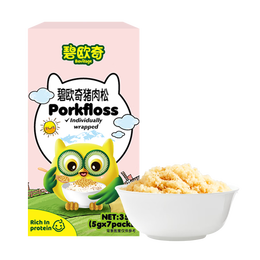 碧欧奇猪肉松儿童拌饭料调味面料零食高锌高蛋白质35g送宝宝婴幼儿食谱
