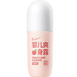 润本（RUNBEN）桃子水 婴儿爽身露 50ml（桃叶精华）宝宝液体爽身粉 祛痱&nbsp;滚珠款