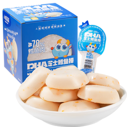 Deer Blue 小鹿藍(lán)藍(lán) 小鹿藍(lán) DHA芝士70%真鱈魚棒 12支 寶兒童3歲+零食添加益生元 216g