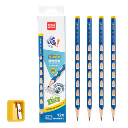 得力（deli）12支HB洞洞铅笔矫姿小学生幼儿园儿童玩具绘画工具58181