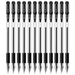 deli 得力 6601 拔帽中性筆 黑色 0.5mm 12支裝
