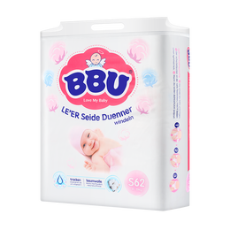 BBU【新妈专享价】乐儿纺双疏丝柔纸尿裤尿不湿新生儿超薄干爽升级款 S码62片（4~8Kg）