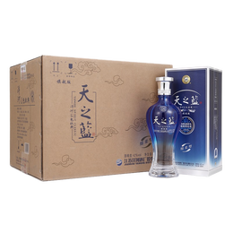 洋河天之蓝蓝色经典浓香型白酒 42度 520mL 6瓶 整箱装