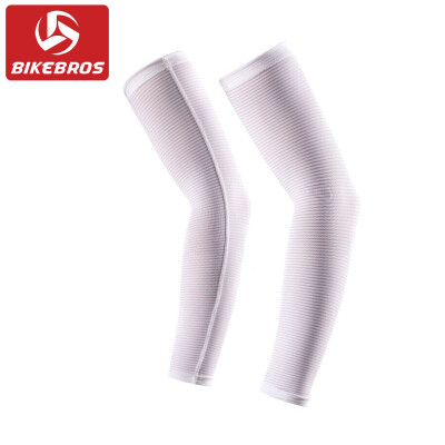 BIKEBROS冰袖防晒袖冰丝袖套男手套女夏户外运动开车骑行护臂袖套薄手臂套袖遮阳护袖 白色