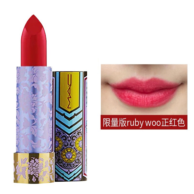 mac口红魅可棒棒糖新款丝绒哑光唇膏生日礼物女 限量版ruby woo正红色