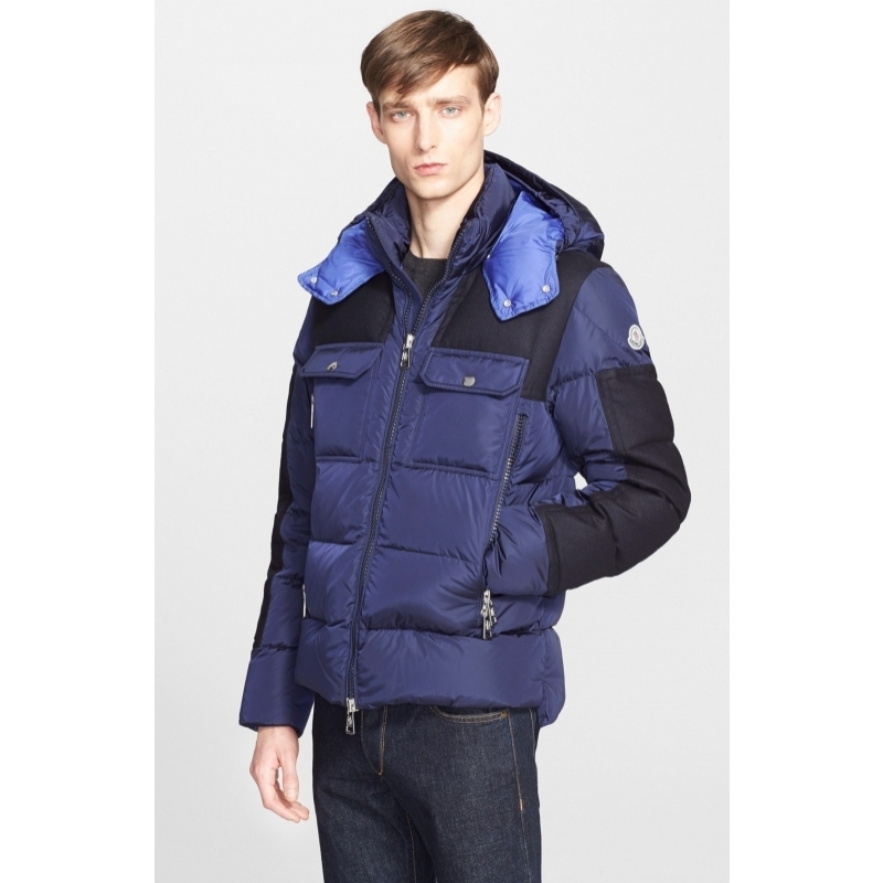 moncler\/蒙口羽绒服鼻祖亮面男款 在上海专卖店