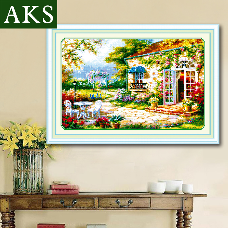 ks贴钻十字绣水晶钻石绣贴钻画风景钻石画梦幻小屋