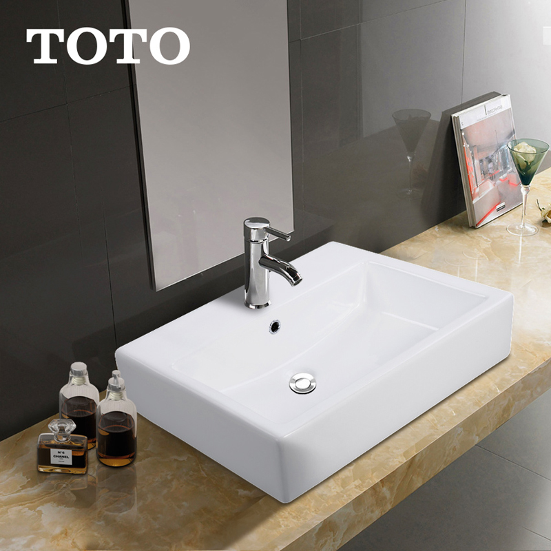 toto 卫浴台盆面盆陶瓷方形智洁艺术盆台上盆洗脸盆不