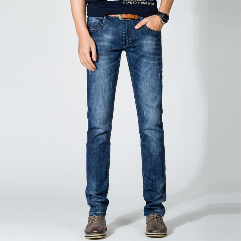 秋冬季弹力小脚牛仔裤男士薄款