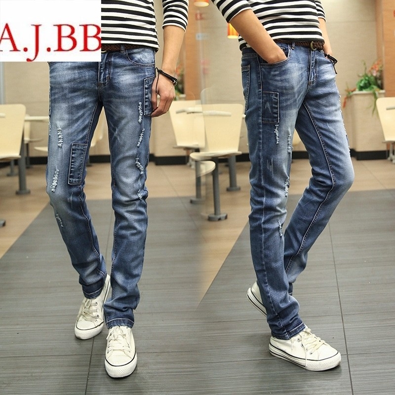 新款男士牛仔裤冬季弹力小