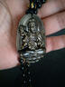 依嵐黑曜石吊墜大勢至菩薩屬馬本命佛項鏈守護神龍年本命年禮物 6mm珠鏈款 曬單實(shí)拍圖