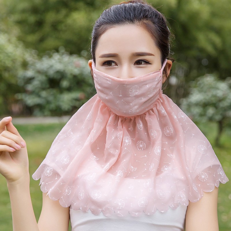 防晒面纱女冰丝遮脸面罩