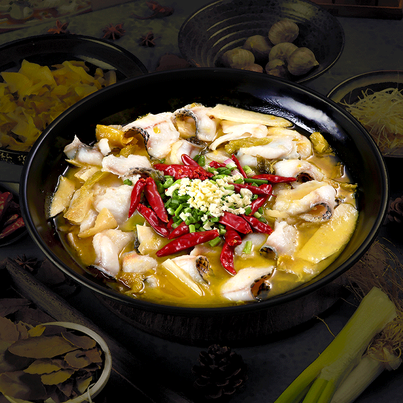 京东自营网红金汤酸菜鱼半成品菜火锅四人份1750g