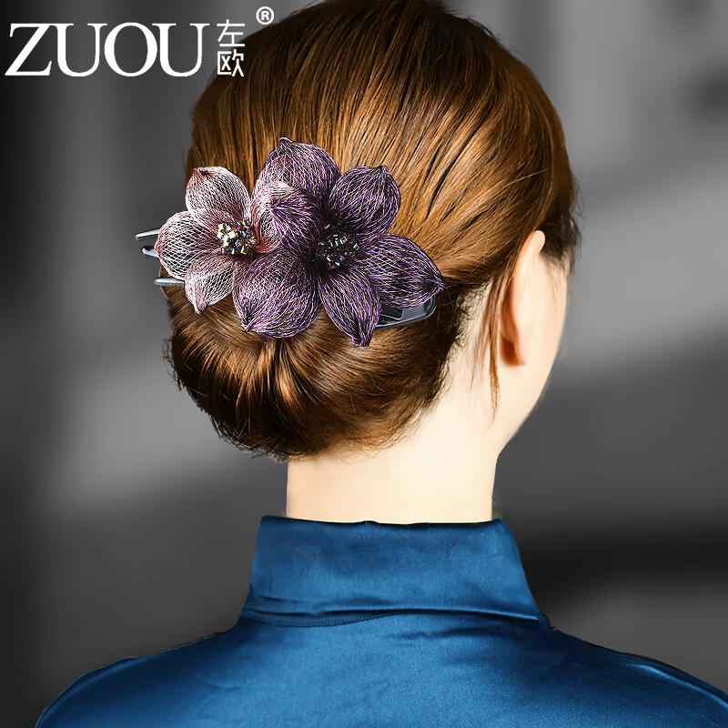 简约妈妈后脑勺盘发抓夹大号盘头横夹顶夹鸭嘴夹