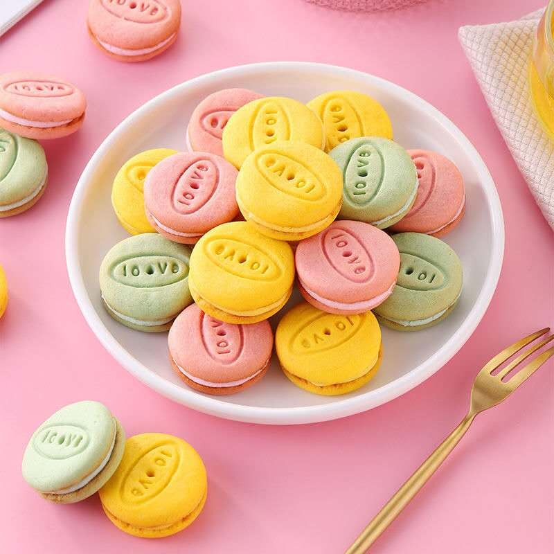 京东商城食远马卡龙夹心饼干混合口味量贩实惠装1000克