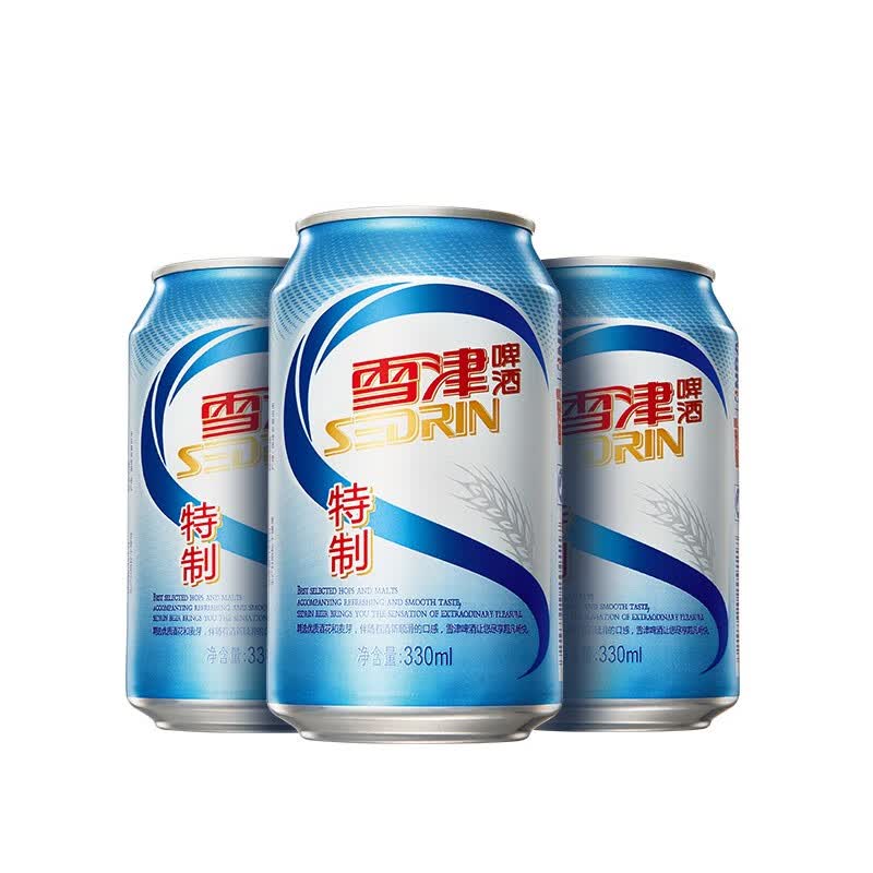 雪津sedrin8度特制罐冰啤酒330ml24听