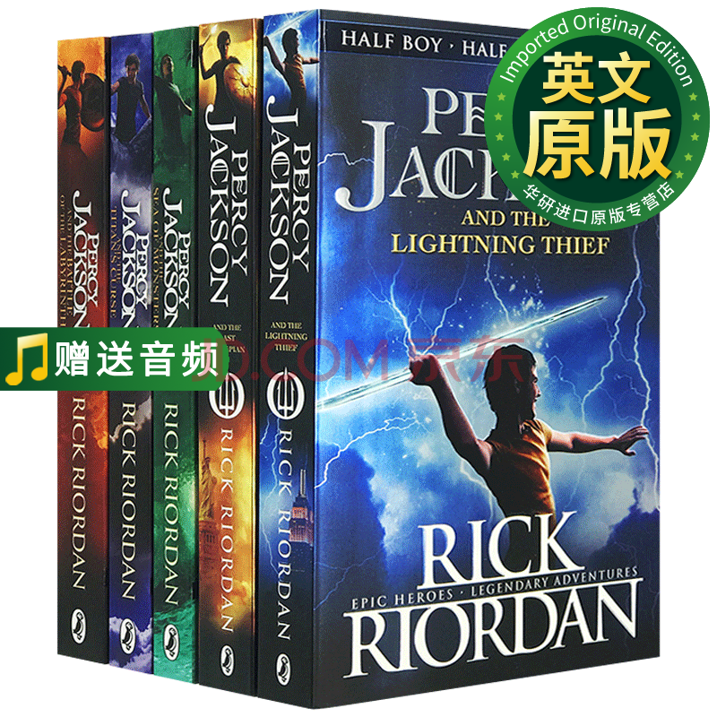 波西杰克逊系列5册套装英文原版小说percy Jackson 1 5全套希腊神话少年冒险版全集 摘要书评试读 京东图书