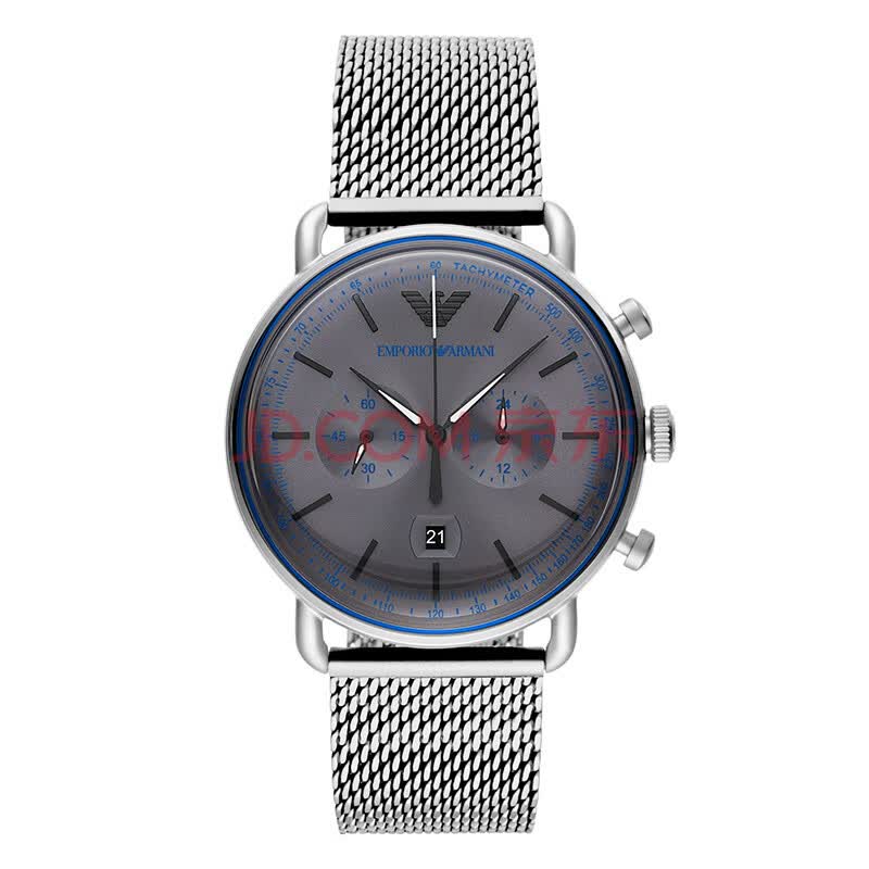 Emporio Armani Aviator Grey Dial Stainless Steel Quartz AR11383 Men`s Watch  - Emporio Armani watch - 723763296236 | Fash Brands