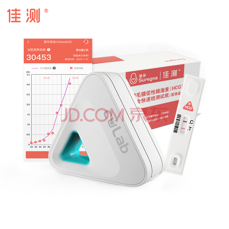 佳测塑孕怀孕早期早孕hcg翻倍试纸精准精准预防宫外孕女测怀孕hcg胚胎塑孕仪 Hcg卡套餐 图片价格品牌报价 京东