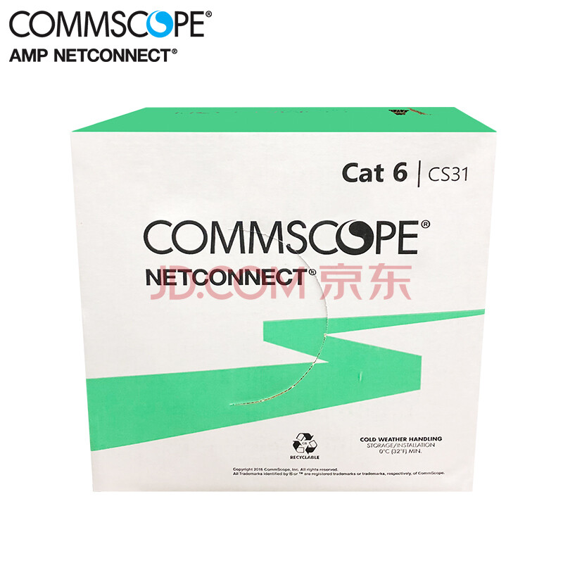 康普/AMP安普网线六类四对非屏蔽双绞网线CS31Z1白色低烟无卤23AWG 康普/AMP安普网线六类四对非屏蔽双绞网线CS31Z1白色低烟无卤23AWG