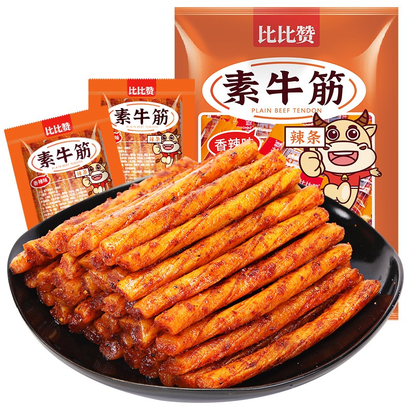 比比赞素牛筋辣条180g*2袋 9.8元，比比赞海苔碎原味250g/罐 9.9元 - 86线报