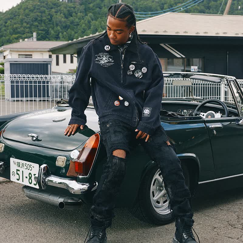 MEDM素描天使鸽子底特律刺绣夹克 拍1plus到手209元 - 线报酷