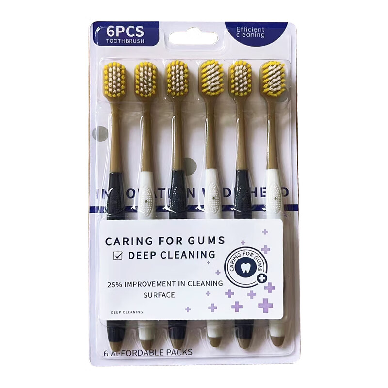 Jepoo宽头软毛牙刷6支 3.99元 - 线报酷