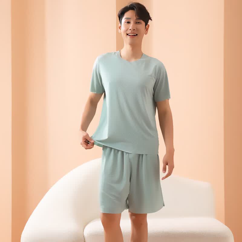 男女冰丝睡衣套装 19.9元，情侣睡衣套装 39.9元 - 线报酷