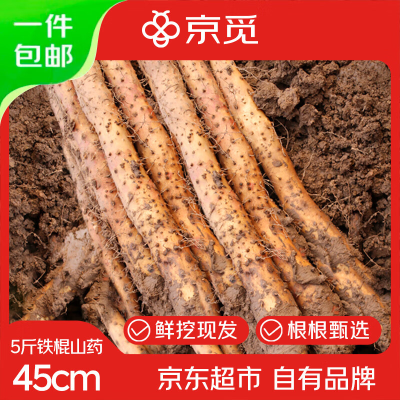京觅垆土铁棍山药5斤装 32.9元 - 86线报