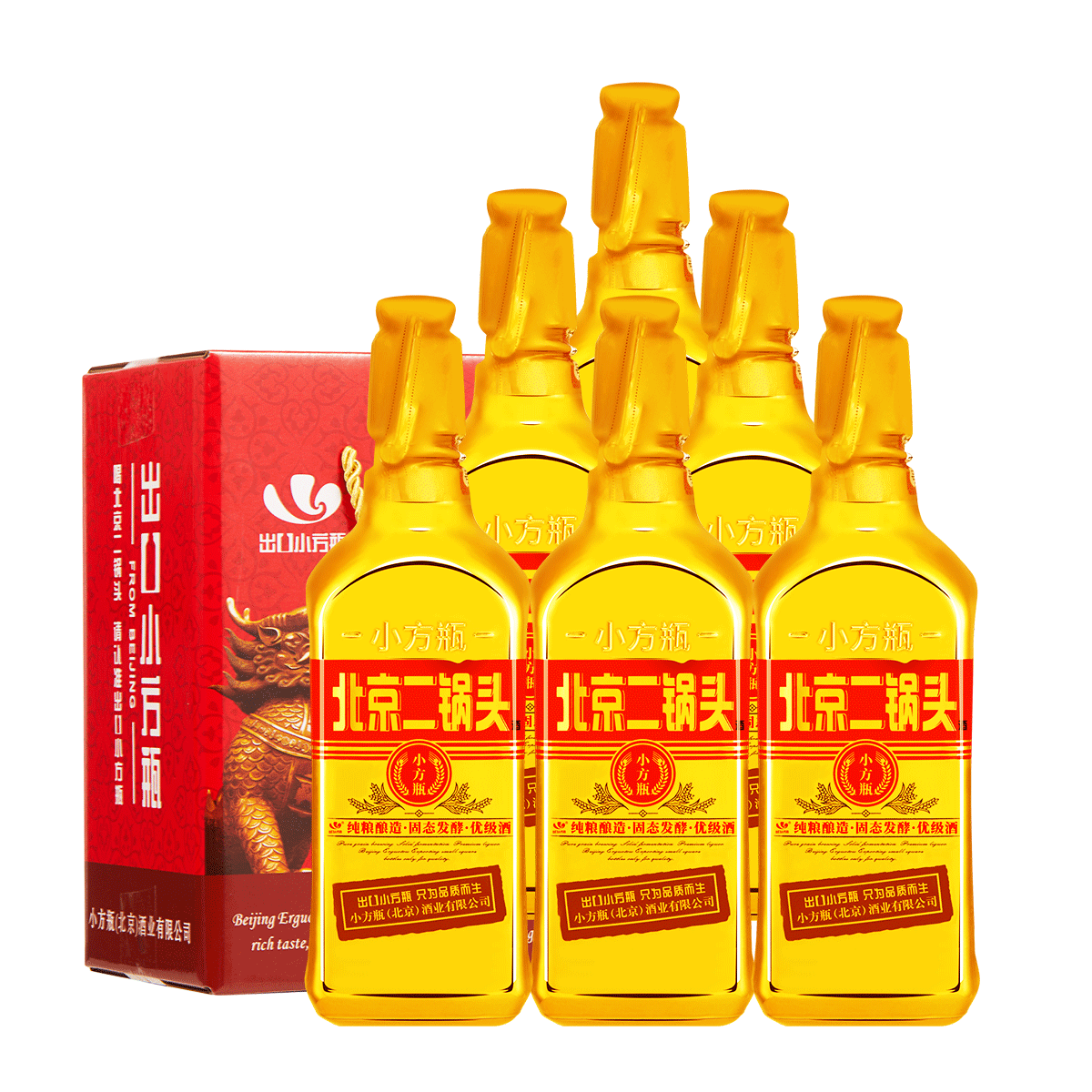 永丰牌北京二锅头白酒出口小方瓶46度1500mL*6瓶 388元 - 折送网